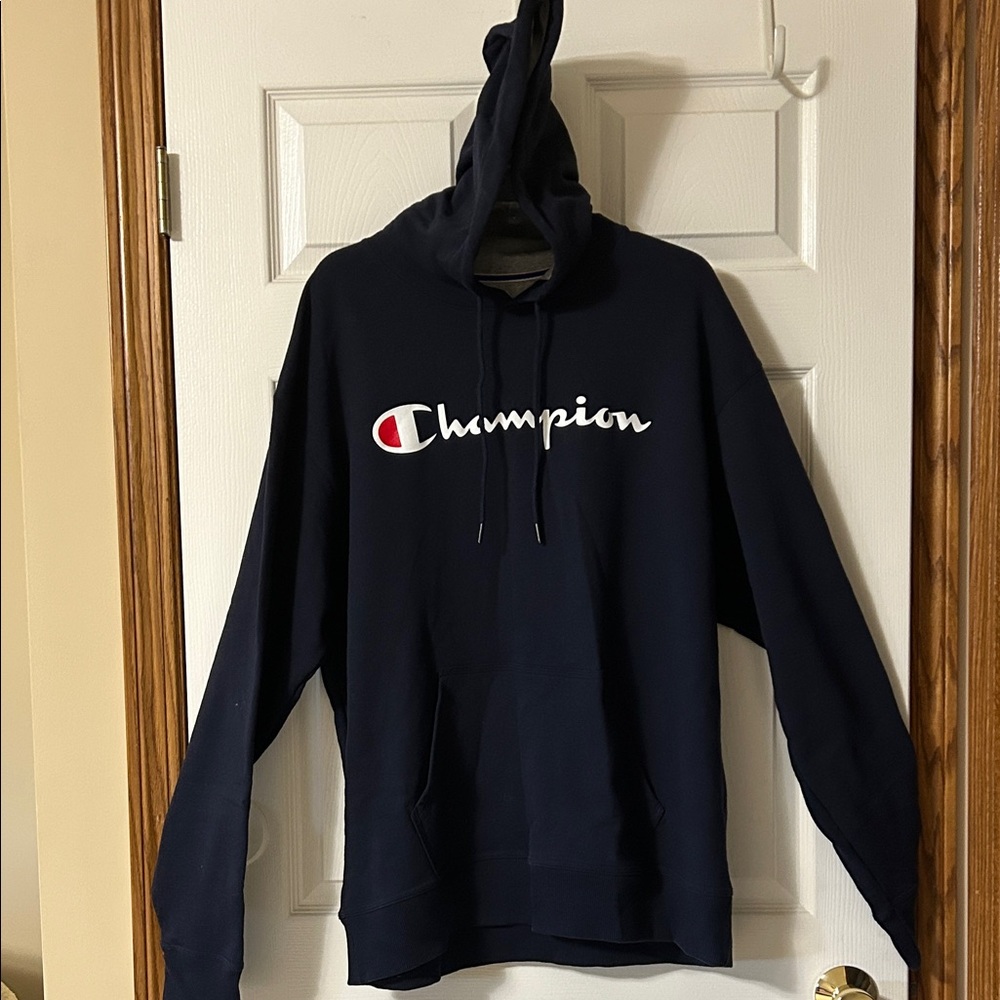 Champion Men's Dark Blue Hoodie